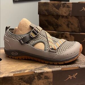 Chaco Gray Odyssey Kids Sandals